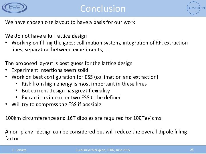 Conclusion We have chosen one layout to have a basis for our work We