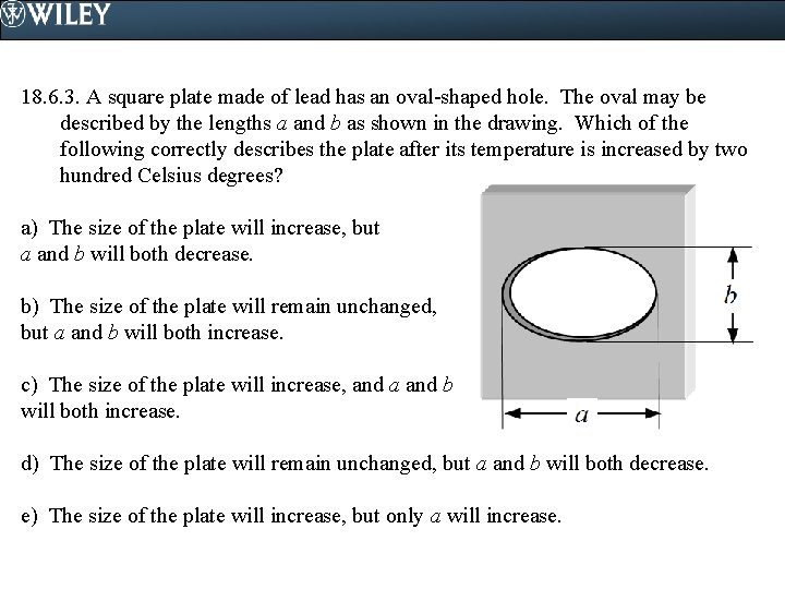 18. 6. 3. A square plate made of lead has an oval-shaped hole. The