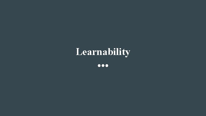 Learnability 