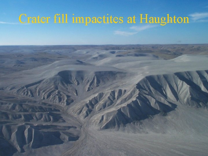 Crater fill impactites at Haughton 