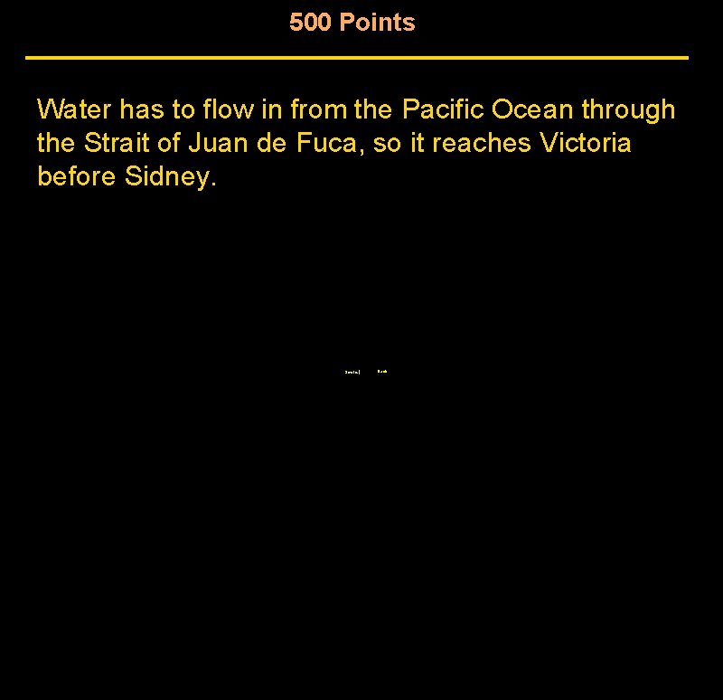 500 Points Water has to flow in from the Pacific Ocean through the Strait 500 Points Water has to flow in from the Pacific Ocean through the Strait