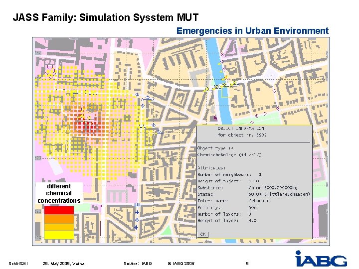 JASS Family: Simulation Sysstem MUT Emergencies in Urban Environment different chemical concentrations Schirlitzki 29.