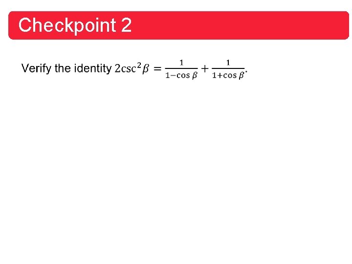 Checkpoint 2 