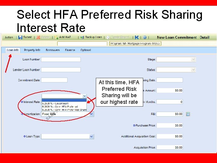 Select HFA Preferred Risk Sharing Interest Rate At this time, HFA Preferred Risk Sharing