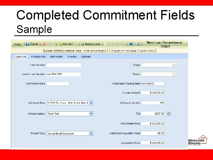 Completed Commitment Fields Sample E L P M A S 