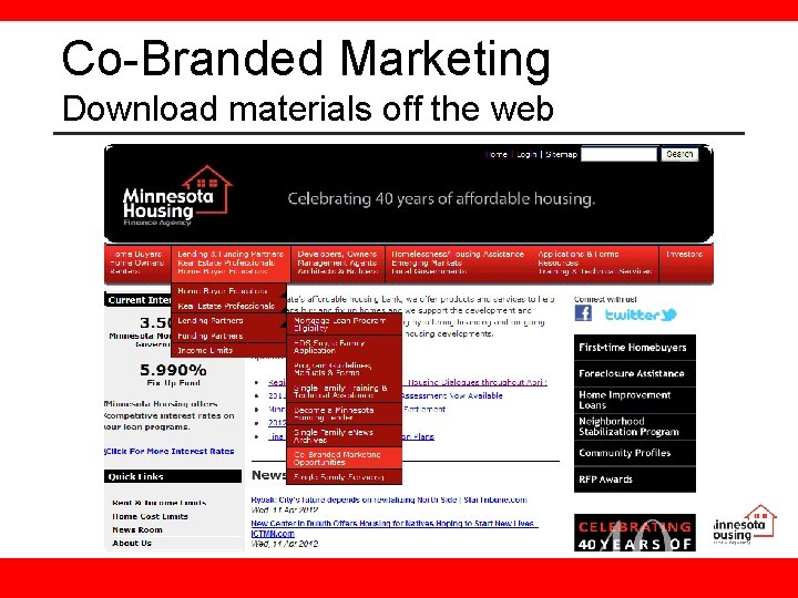 Co-Branded Marketing Download materials off the web 