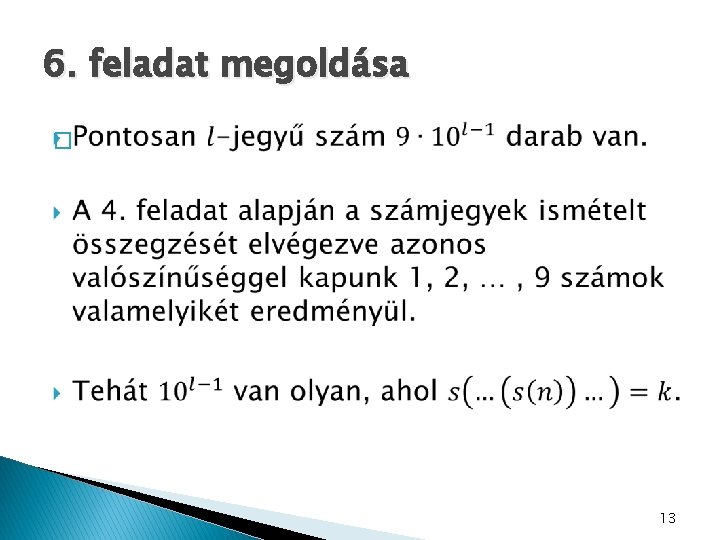 6. feladat megoldása � 13 