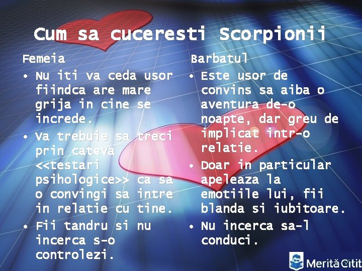 Cum sa cuceresti Scorpionii Femeia • Nu iti va ceda usor fiindca are mare