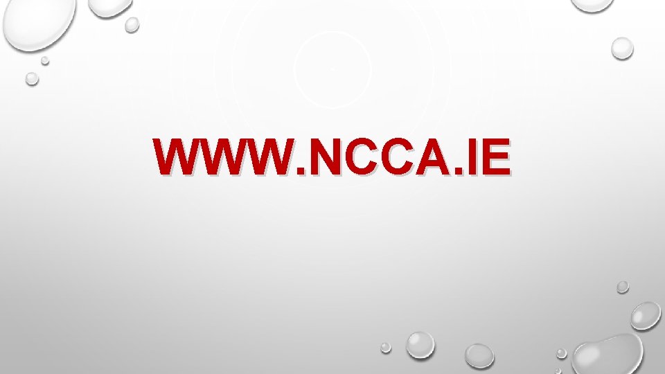 WWW. NCCA. IE 