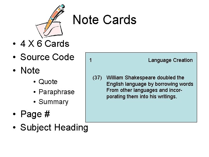 Note Cards • 4 X 6 Cards • Source Code • Note • Quote