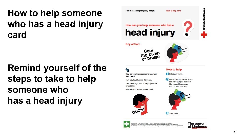 Head injury First aid champions Learn how to