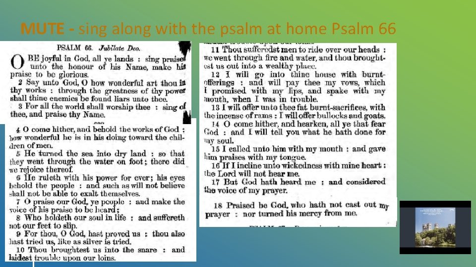 The Psalm MUTE - sing along with the psalm at home Psalm 66 