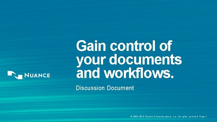 Gain control of your documents and workflows Discussion