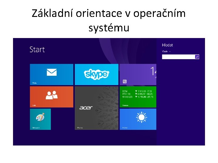 Základní orientace v operačním systému 