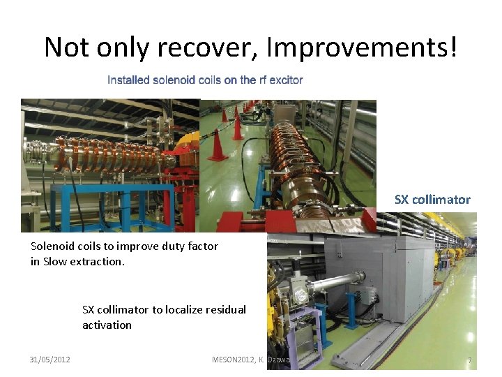 Not only recover, Improvements! SX collimator Solenoid coils to improve duty factor in Slow