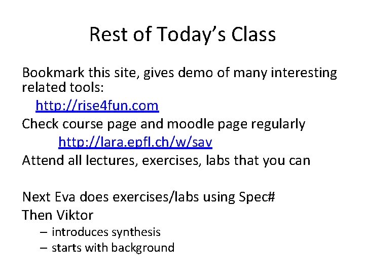 Rest of Today’s Class Bookmark this site, gives demo of many interesting related tools: