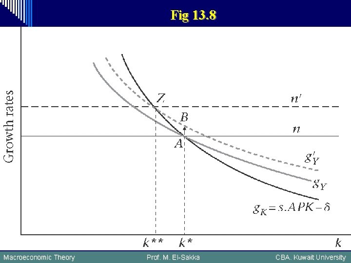 Fig 13. 8 Macroeconomic Theory Prof. M. El-Sakka CBA. Kuwait University 