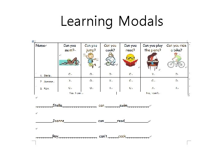 Learning Modals 