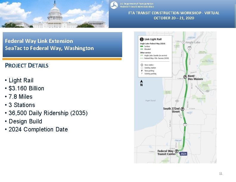 U. S Department of Transportation Federal Transit Administration FTA TRANSIT CONSTRUCTION WORKSHOP - VIRTUAL