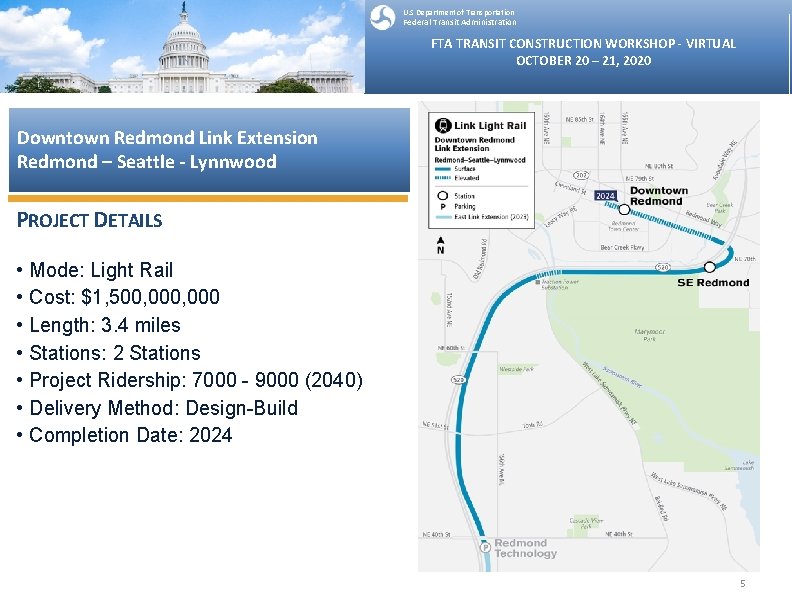 U. S Department of Transportation Federal Transit Administration FTA TRANSIT CONSTRUCTION WORKSHOP - VIRTUAL