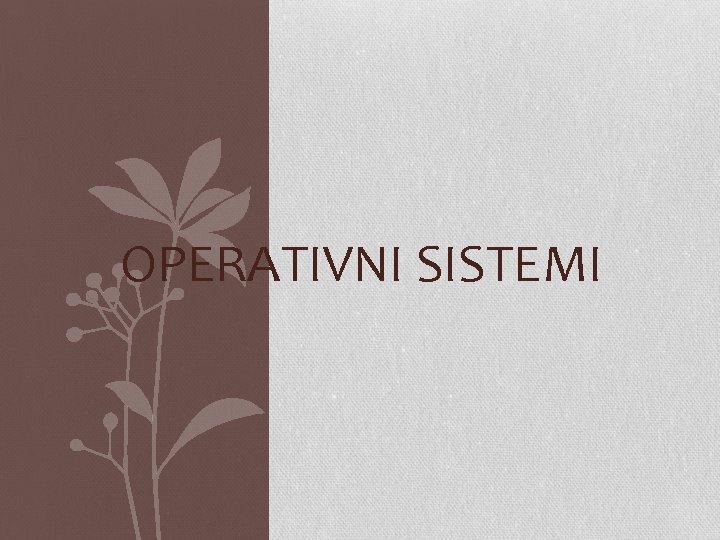 OPERATIVNI SISTEMI 