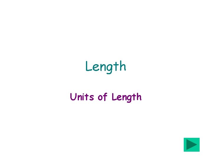 Length Units of Length 