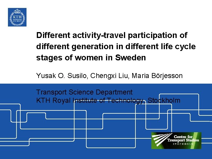 Different activity-travel participation of different generation in different life cycle stages of women in