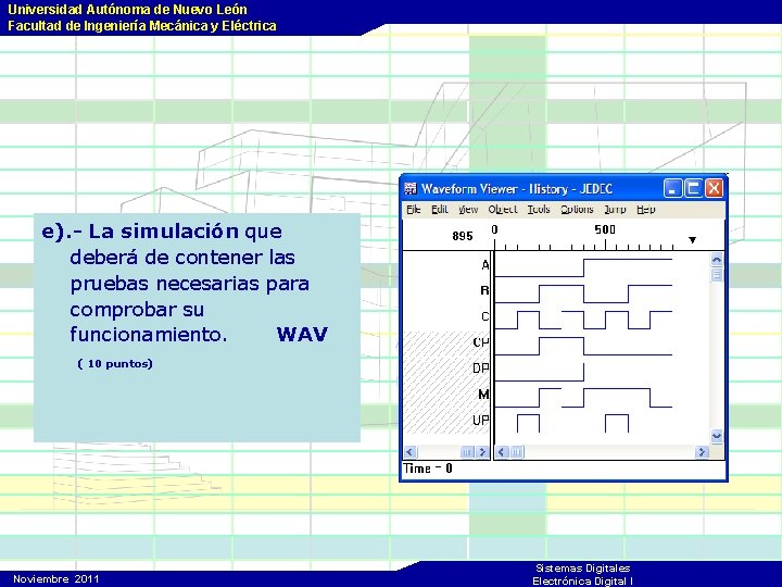 Universidad Autónoma de Nuevo León Facultad de Ingeniería Mecánica y Eléctrica e). - La