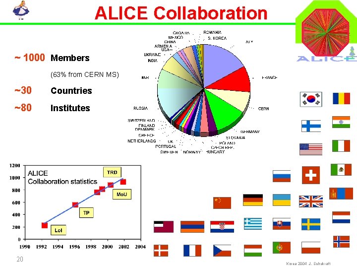 ALICE Collaboration ~ 1000 Members (63% from CERN MS) ~30 Countries ~80 Institutes 20