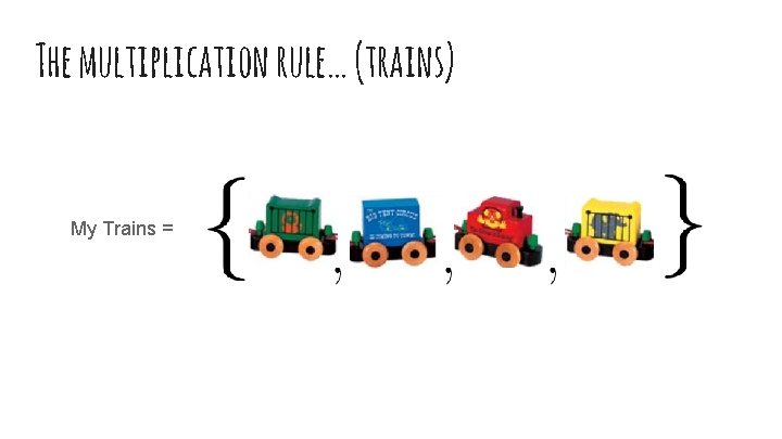 The multiplication rule… (trains) My Trains = 