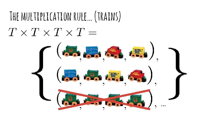 The multiplication rule… (trains) … 