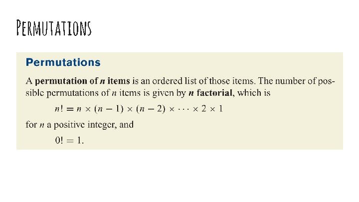 Permutations 