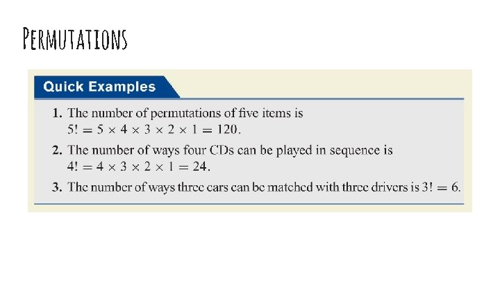 Permutations 