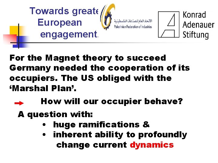 Towards greater European engagement. For the Magnet theory to succeed Germany needed the cooperation