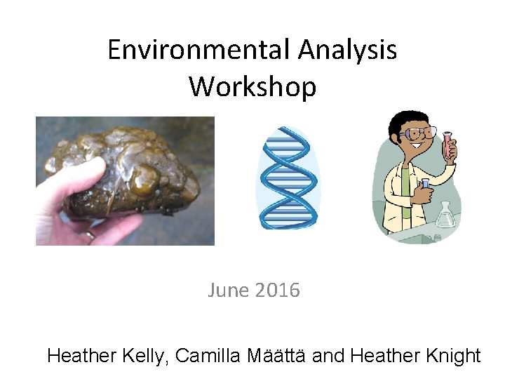 Environmental Analysis Workshop June 2016 Heather Kelly, Camilla Määttä and Heather Knight 