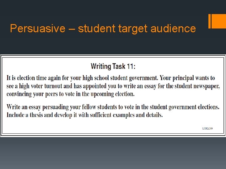 Persuasive – student target audience 