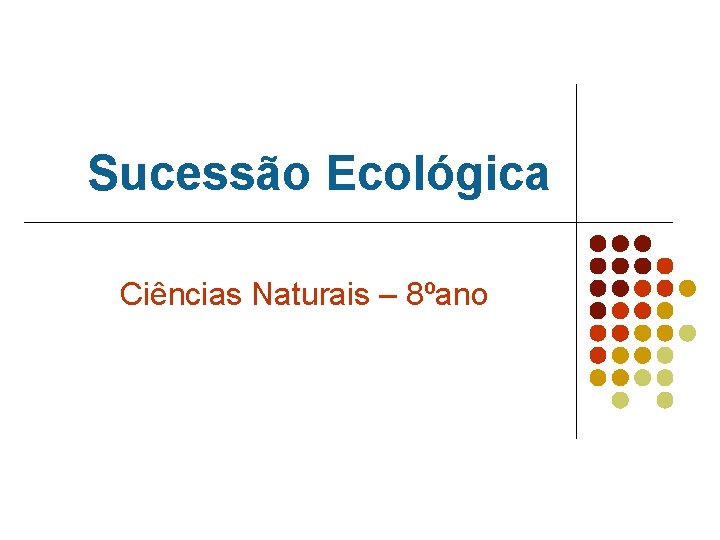 Sucessão Ecológica Ciências Naturais – 8ºano 