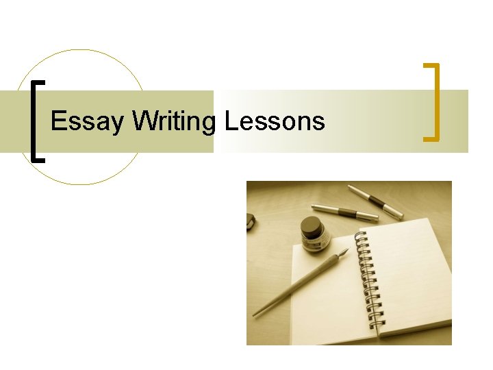 Essay Writing Lessons 