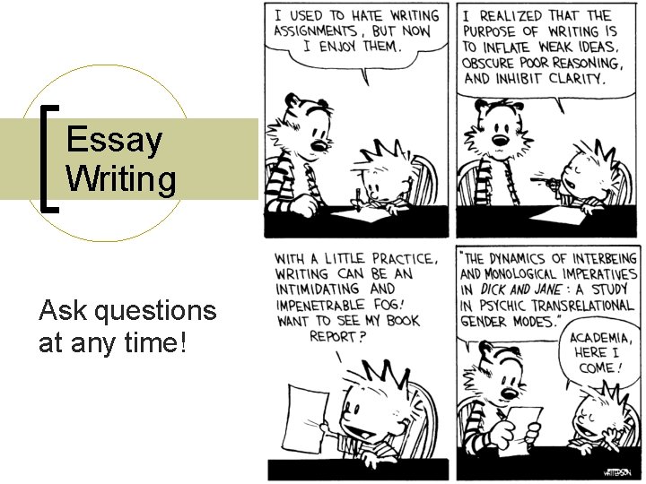 Essay Writing Ask questions at any time! 
