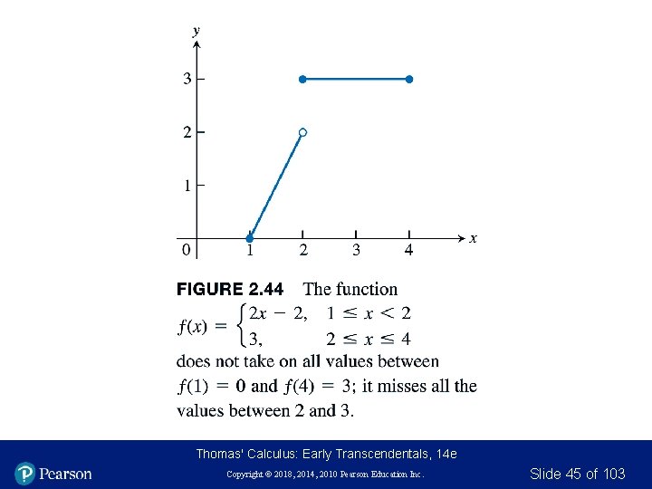 Thomas' Calculus: Early Transcendentals, 14 e Copyright © 2018, 2014, 2010 Pearson Education Inc. Thomas' Calculus: Early Transcendentals, 14 e Copyright © 2018, 2014, 2010 Pearson Education Inc.