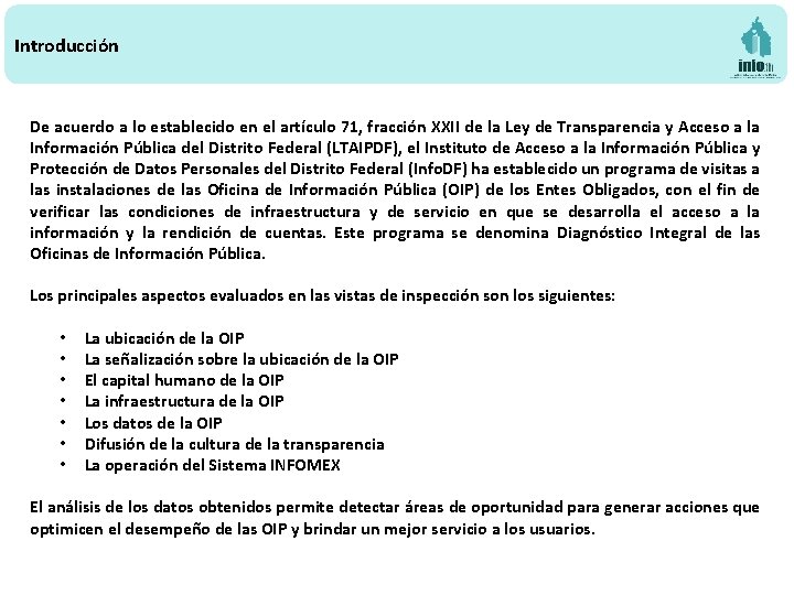 Introducción De acuerdo a lo establecido en el artículo 71, fracción XXII de la