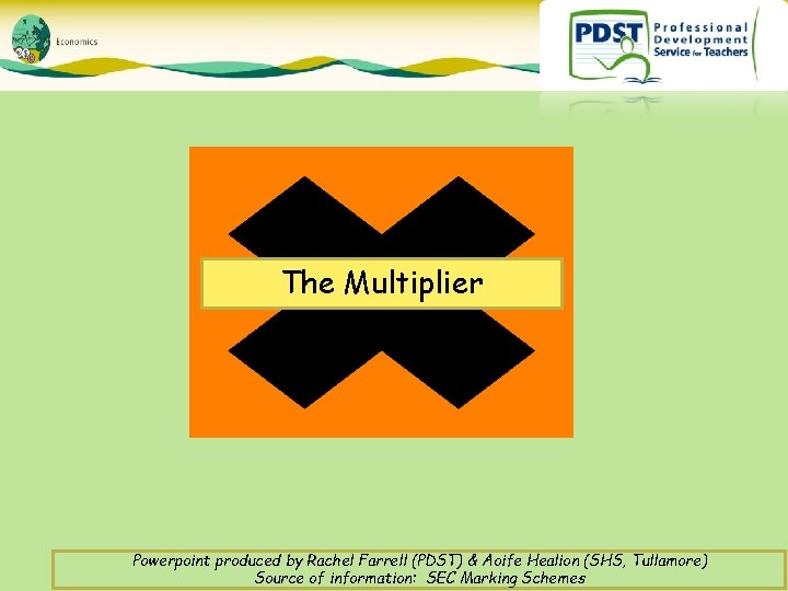 The Multiplier Powerpoint produced by Rachel Farrell (PDST) & Aoife Healion (SHS, Tullamore) Source