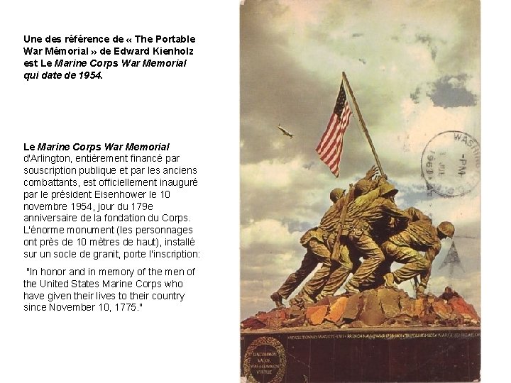 Une des référence de « The Portable War Mémorial » de Edward Kienholz est