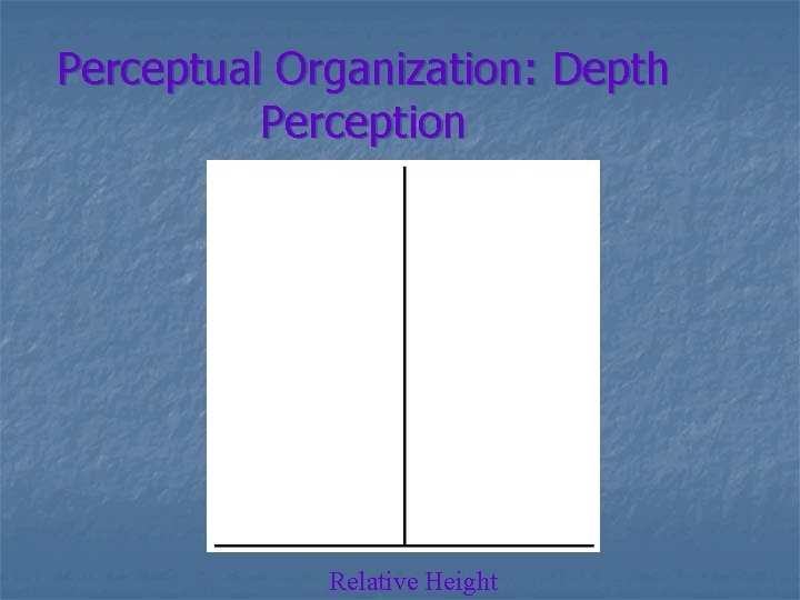 Perceptual Organization: Depth Perception Relative Height 
