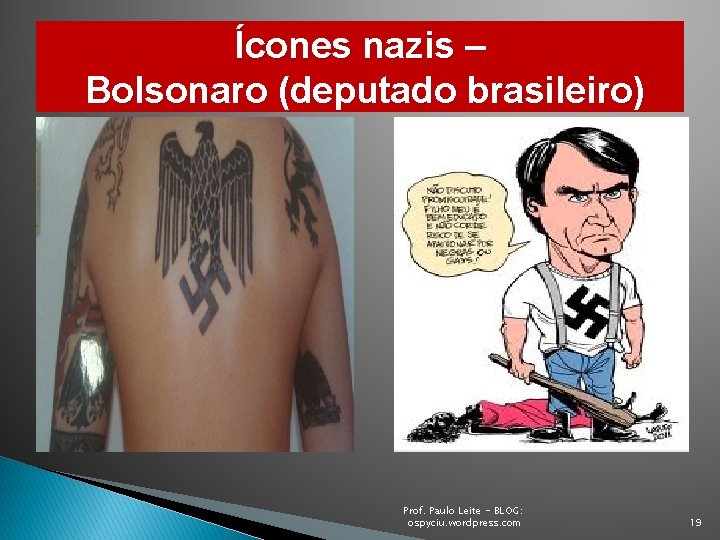 Ícones nazis – Bolsonaro (deputado brasileiro) Prof. Paulo Leite - BLOG: ospyciu. wordpress. com