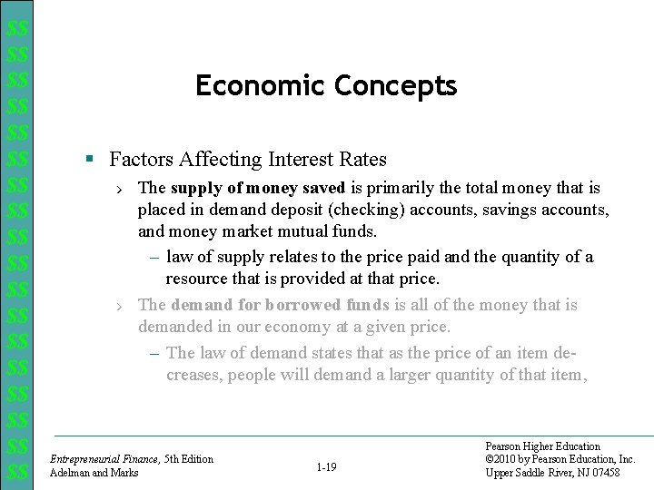 $$ $$ $$ $$ $$ Economic Concepts § Factors Affecting Interest Rates › The