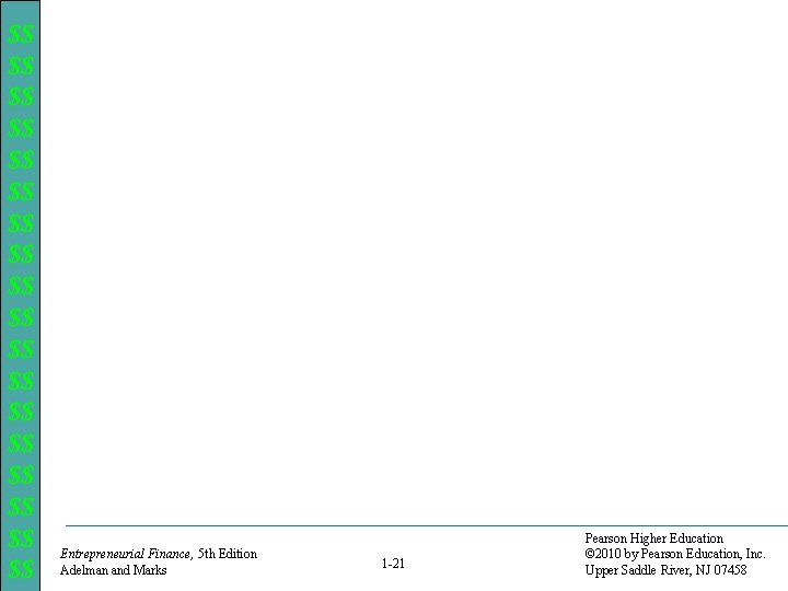$$ $$ $$ $$ $$ Entrepreneurial Finance, 5 th Edition Adelman and Marks 1