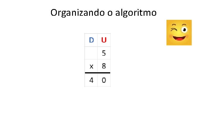 Organizando o algoritmo 