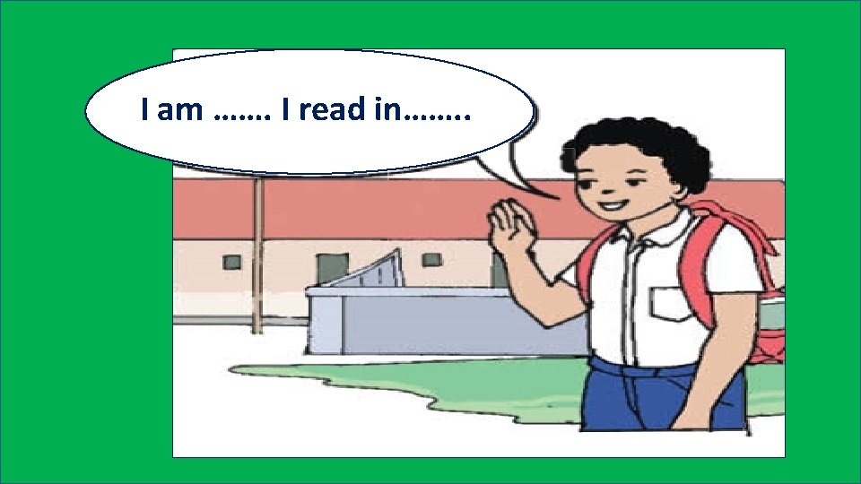 I am ……. I read in……. . 