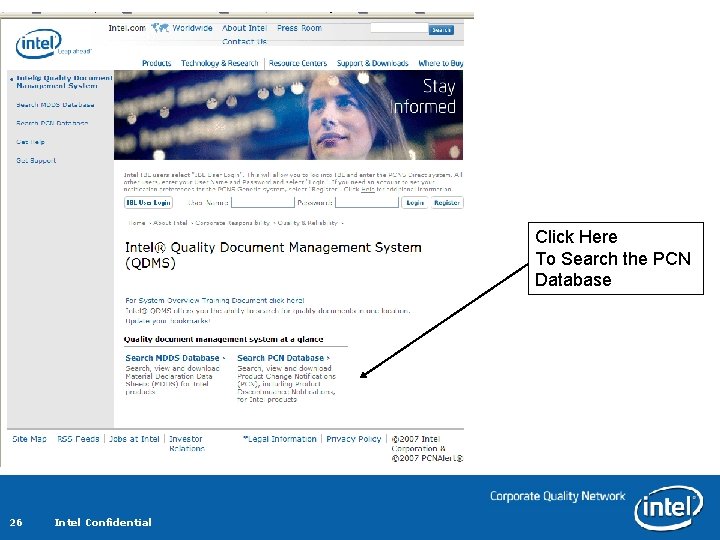 Click Here To Search the PCN Database 26 Intel Confidential Click Here To Search the PCN Database 26 Intel Confidential